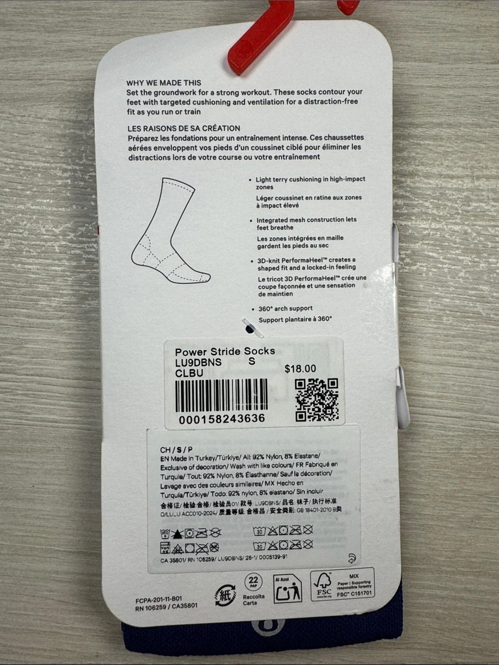 Lululemon Power Stride Socks